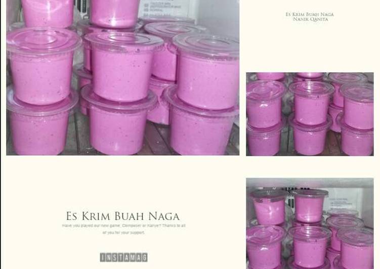 Cara Gampang Menyiapkan Es Krim Buah Naga Praktis Anti Gagal