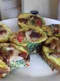 Cupcakes de huevo-espinaca