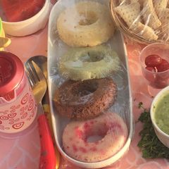 A picture of Donut dhokla(healthy version).
