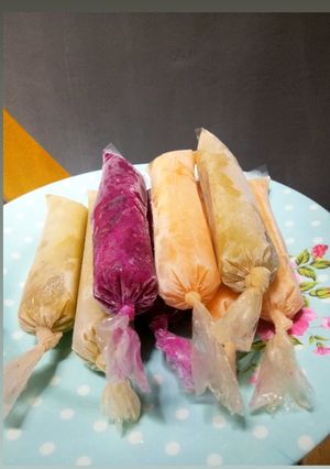 Foto resep Es lilin jus alpukat, nanas, buah naga