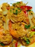 กุ้งผัดผงกะหรี่