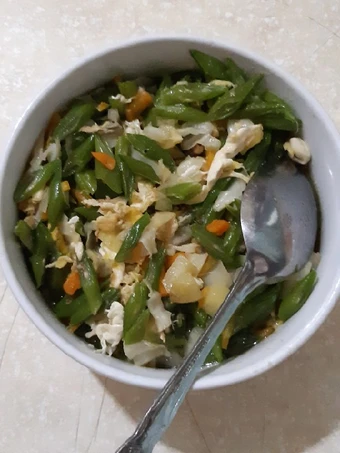 Langkah Gampang Membikin Resep Orak arik buncis telur kol kentang campur campur yang Lezat Sekali Anti Ribet, Sempurna