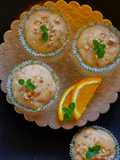 অরেনজ, ওয়ালনাট মাফিন (Orange, Walnut, Wheat Flakes Muffins in Bengali)