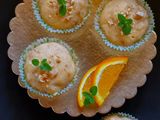 অরেনজ, ওয়ালনাট মাফিন (Orange, Walnut, Wheat Flakes Muffins in Bengali)