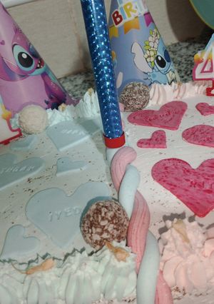 صورة لوصفة 🎊عيد ميلاد سعيد اولادي اياد و ريتال 🎈🎁جينواز ناجحة 100% مع كريمة حشو بديل الشانتييه🎉