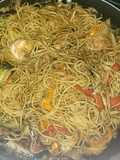 Lo Mein De Camarón : Espagueti CHINO