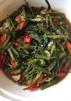 Foto resep Tumis Kangkung Asem Manis Pedas