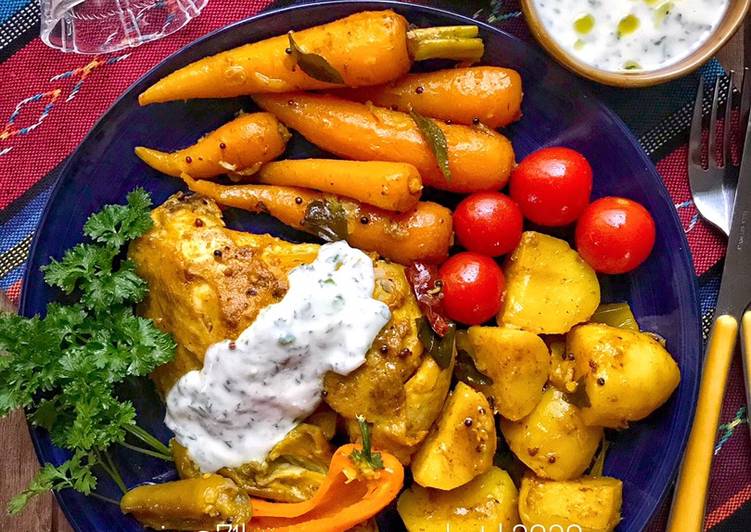 🍗 SPICED TRAY BAKED CHICKEN WITH YOGURT DRESSING