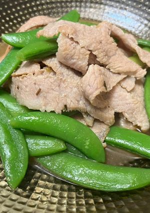 甜豆松阪豬 的食譜成品照片