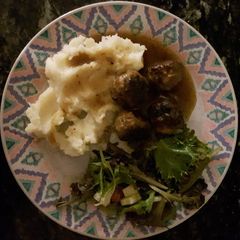 A picture of Meatballs with Gravy.