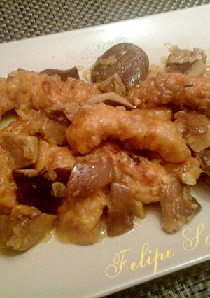 Foto principal de Tiras de pollo con setas