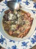 Chuleta de Sajonia con Setas y Champiñones en su jugo con Queso