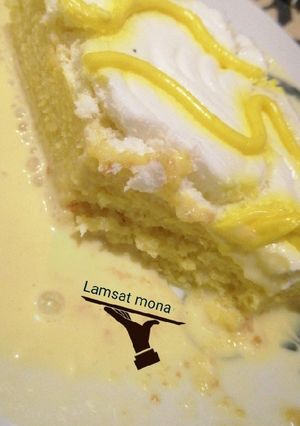 صورة لوصفة كيكه الزعفران 🥛🎗️