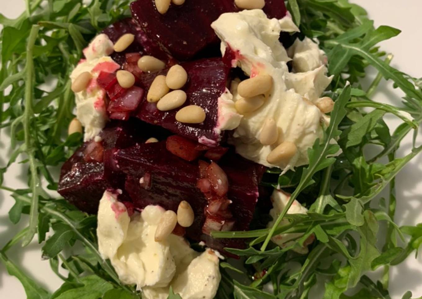 Beet, Arugula, and Goat Cheese Salad