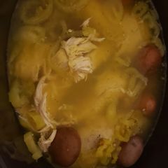 A picture of Slow Cooker Banana Pepper Chicken.