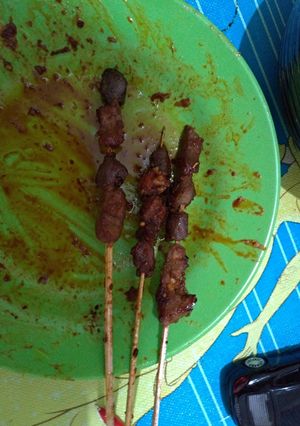 Foto resep Sate sapi empuk bumbu kecap