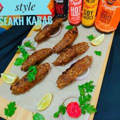 A picture of Restaurant style seekh kabab 😍🥰.