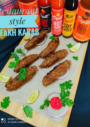 A picture of Restaurant style seekh kabab 😍🥰.