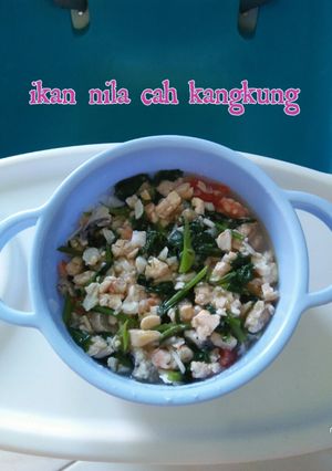 Foto resep Ikan nila cah kangkung Mpasi+