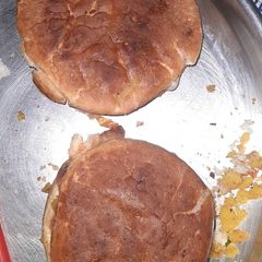 A picture of Yummy tasty tawa burger.