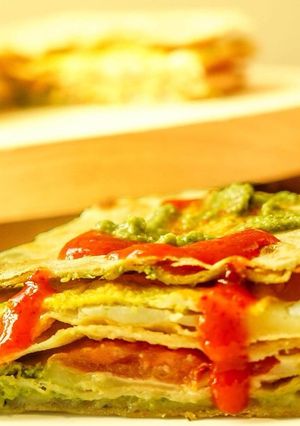 A picture of Chapati Sandwich.