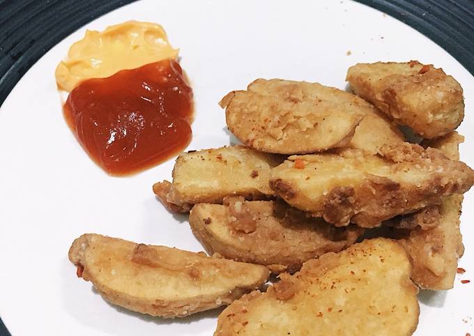 Langkah Mudah untuk Membuat Potato wedges simple (no bake) yang Lezat