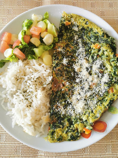 Una foto de Omelette de Espinaca