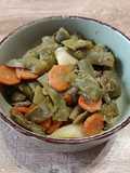 Vainas con zanahoria y patata