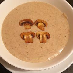 A picture of Cream of Mushroom Soup.