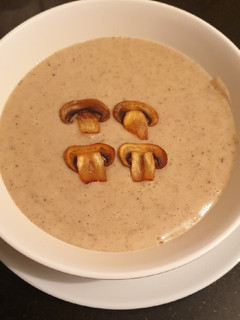A picture of Cream of Mushroom Soup.