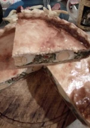 Una foto de Pascualina de acelga en crudo