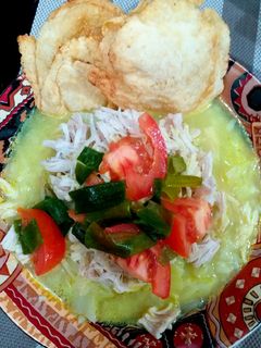 Foto resep Soto Ayam (suwir) Kuah Kuning