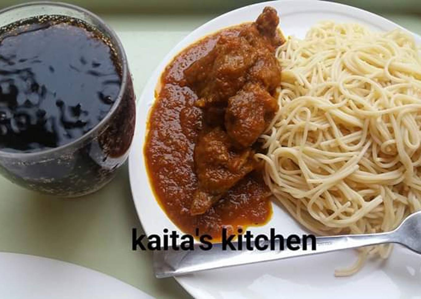 Spaghetti and stew