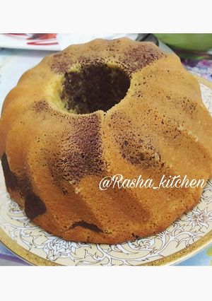 صورة لوصفة ماربل كيك رشا غير شكل