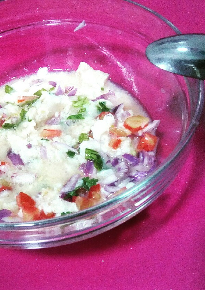Una foto de Ceviche de merluza