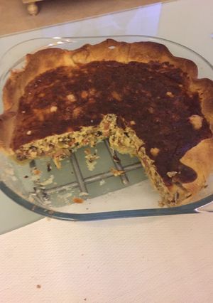 Una foto de Quiche champiñones y Bacon