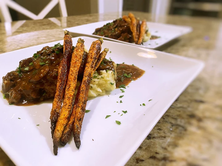 Easy Way Make Recipe Salisbury steak with mushroom gravy that is Delicious, Delicious}