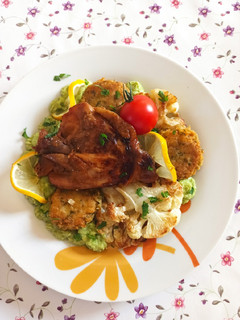 Sült karfiol szelet, mint köret recept fotója