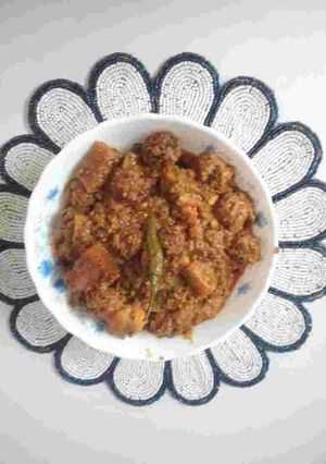 A picture of Undhiyu-Special Uttarayan Lunch.
