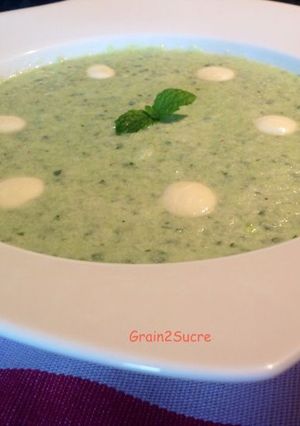 Une photo de Gaspacho de concombre à la ricotta