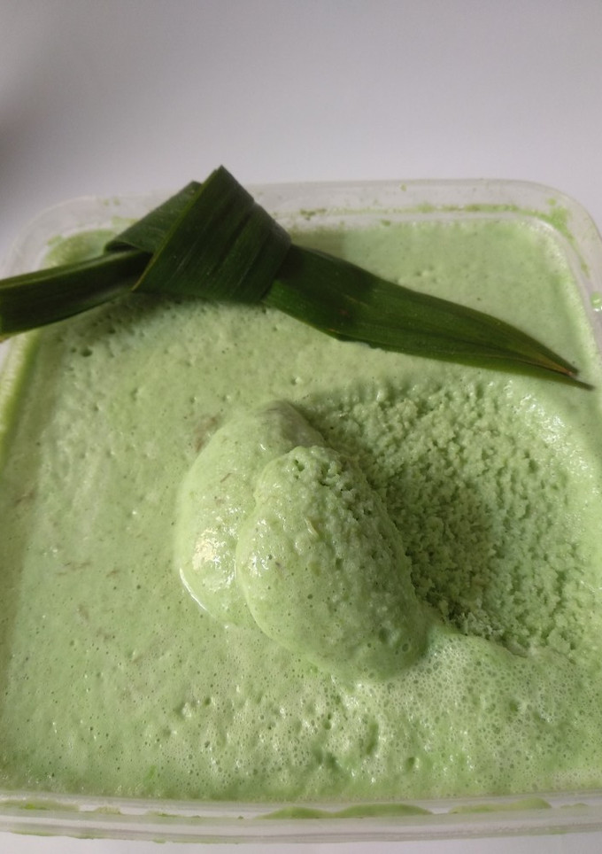 Foto resep Es Krim Kacang Hijau Pandan #10