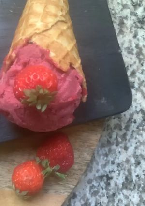 Une photo de Glace express fraises 🍓