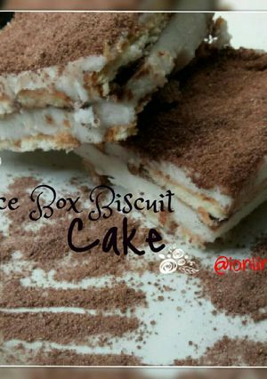 Foto resep Cemilan Ice Box Biscuit Cake (No Bake)
