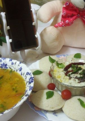 A picture of Oats idli.