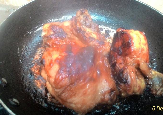 Ayam bakar teflon bumbu seadanya