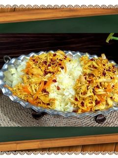 عکسی از دستور هویج پلو با مرغ