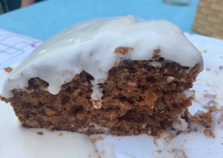 Tarta de zanahoria preparada con Monsieur-Cuisine