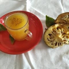 A picture of Bael fruit juice.