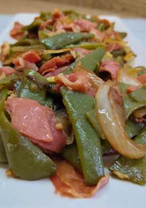Una foto de Judías verdes salteadas con jamón