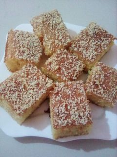 صورة لوصفة بسبوسة خفيفة لسهرات رمضان